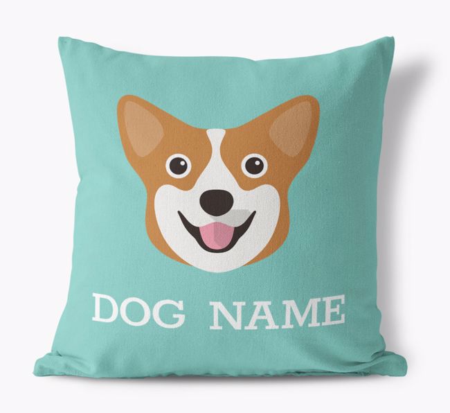 {dogsName}'s Icon: Personalized {breedFullName} Canvas Pillow